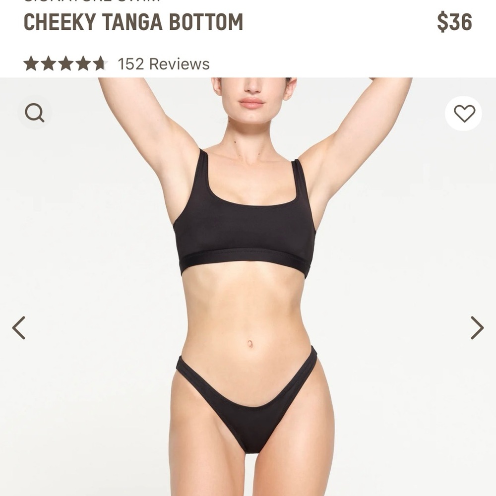 *never worn* Skims Cheeky Tanga Onyx bathing suit bottoms